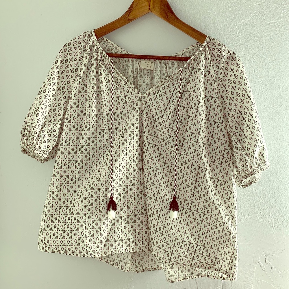 Patterned anewday black&white blouse